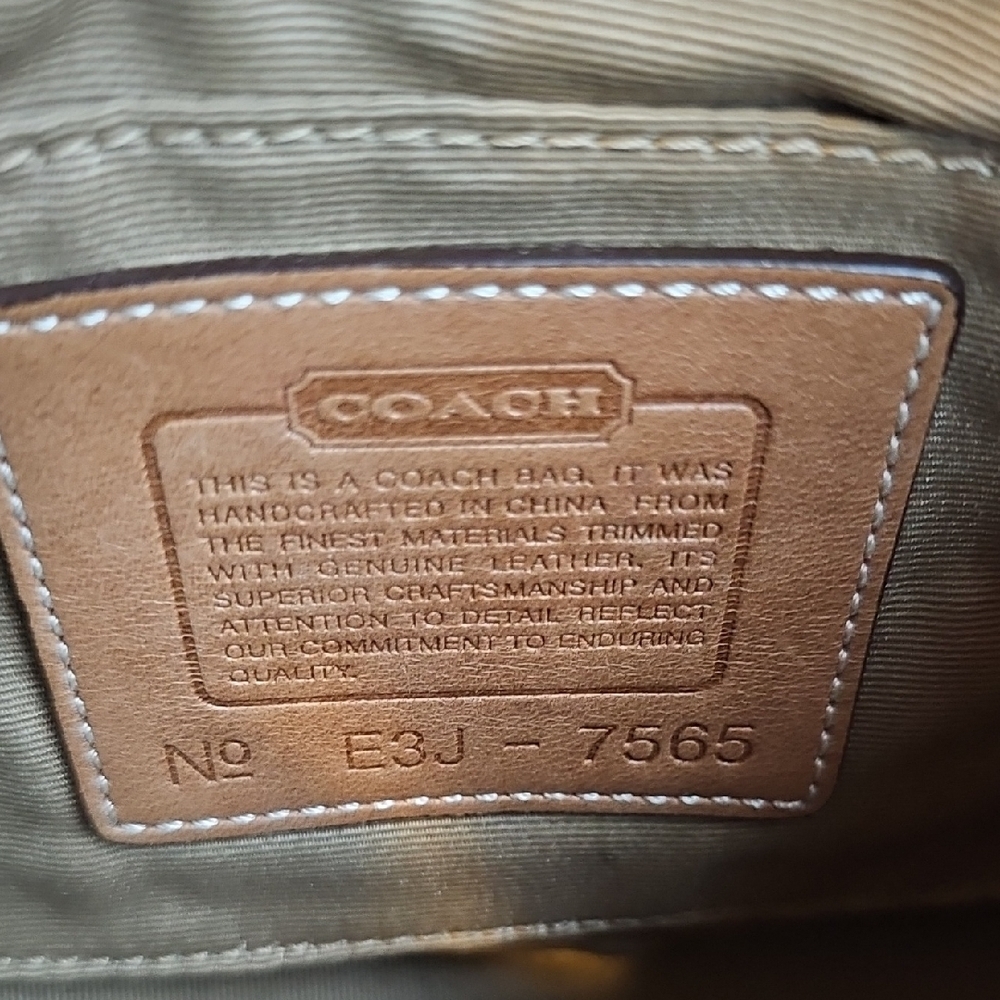 Rare Vintage 2003 Coach Soho Tweed Flap Baguette – Style #7565 – Blue/Grey - Picture 10 of 14